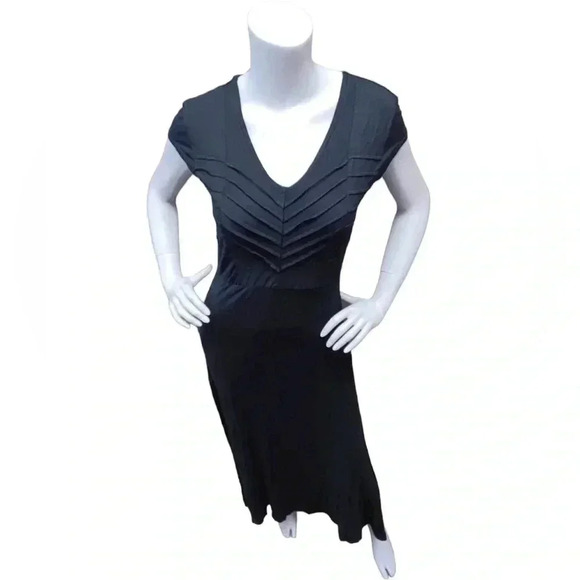 RVCA Black Maxi Short  Sleeve Dress Size Medium - Picture 2 of 9
